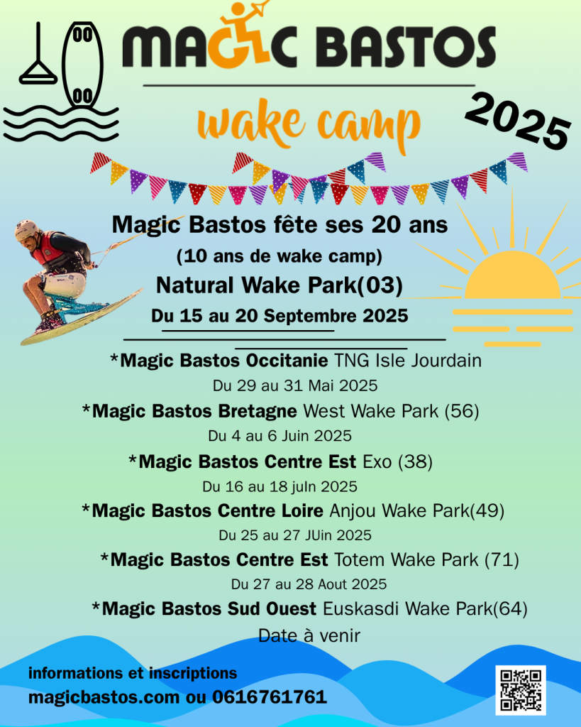 Wakecamps et journées cablewake 2025
